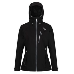 Regatta Womens/Ladies Birchdale Shell Waterproof Jacket / Black/White